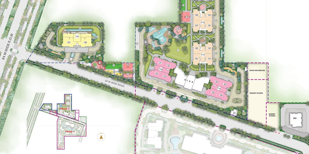 Master site layout of Arkade Evoke residential project