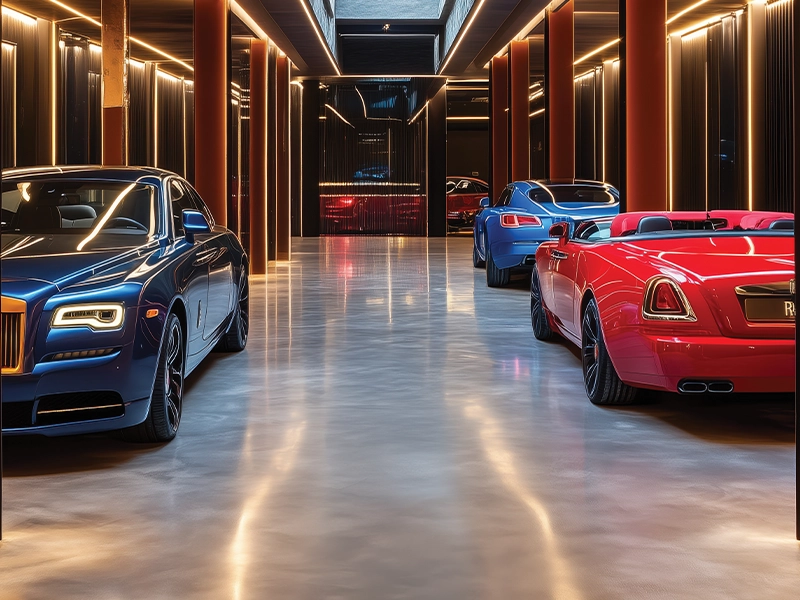 Covered parking facility at Arkade Evoke GoregaonWest